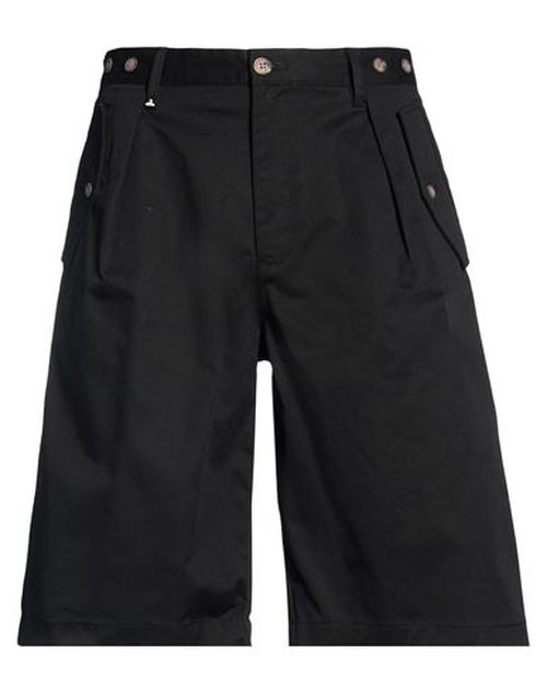 Man Shorts & Bermuda Shorts Black Size 36 Cotton, Elastane