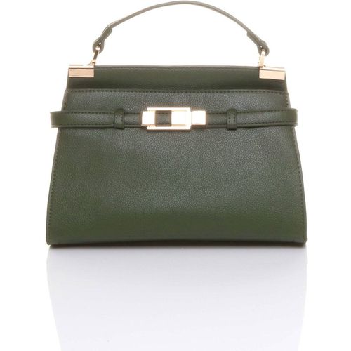 AJVANI Women's Satchel Top Handle Mini Tote Grab Bag in Dark Green