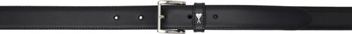 AMI Paris Black Leather Paris Paris Belt