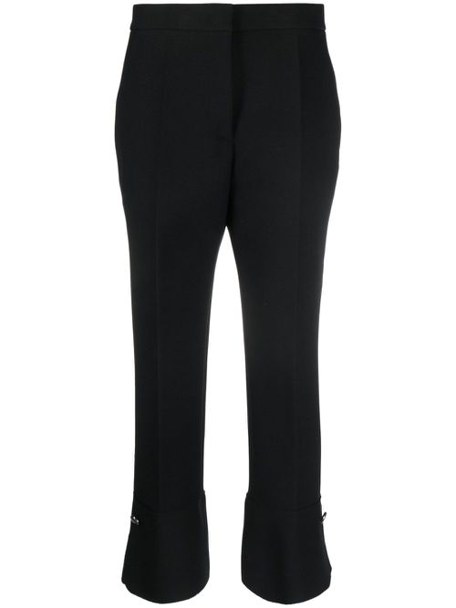 Pressed-crease high-waisted trousers - Black