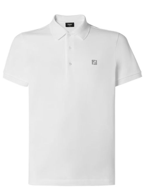 Regular-Fit Short-Sleeved Polo Shirt with Button-Down Collar