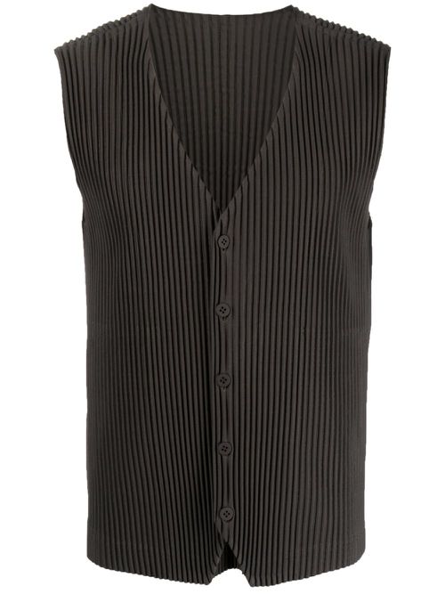 Tailored Pleats waistcoat - Green