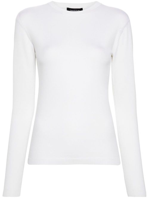 Fine-knit sweater - White