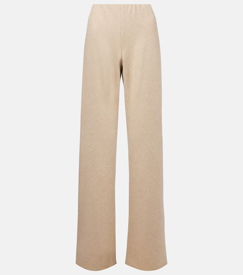 High-rise wide-leg pants