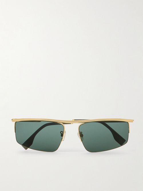 Travel Aviator-style Gold-tone Sunglasses - One size