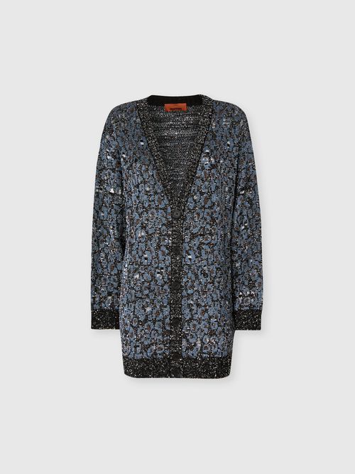Missoni - Oversized cardigan in an animal-print jacquard knit, Women, Multicoloured