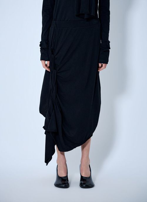 High Twisted French Terry Braided Skirt