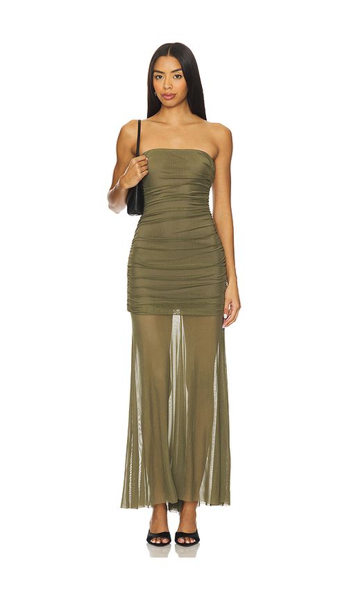 Amanda Uprichard Leo Dress in Olive. - L also in XS