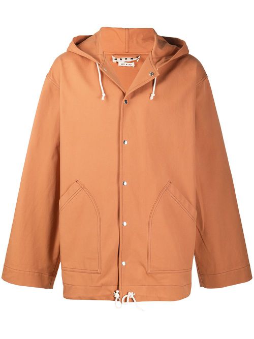 Oversized hooded jacket - Orange