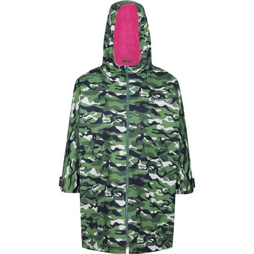 Regatta Kids Unisex Childrens/Kids Camouflage Waterproof Changing Robe (Cactus Green/Pink Potion) - Dark Green - Size 5-8Y