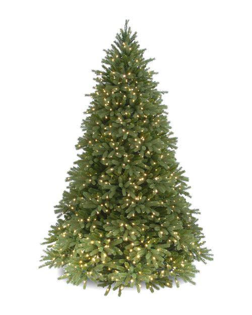 7.5ft Feel-Real Jersey Fraser Fir Hinged Tree with Lights