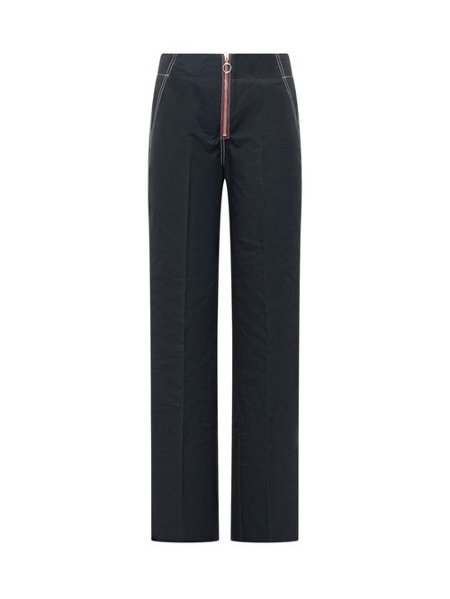 Black Straight Flat Front Pants