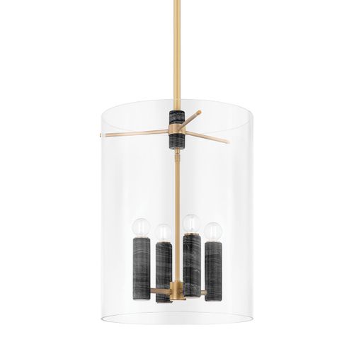 Vintage Brass Four Light Lantern from the Adonis Collection