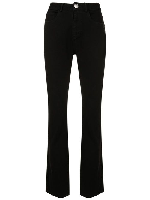 Flared-cut leg trousers - Black