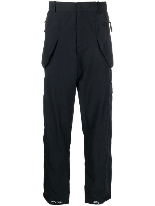 System straight-leg trousers - Black