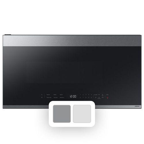 Bespoke Smart Over-the-Range Microwave 2.1 cu. ft. in Stainless Steel with Edge to Edge Glass