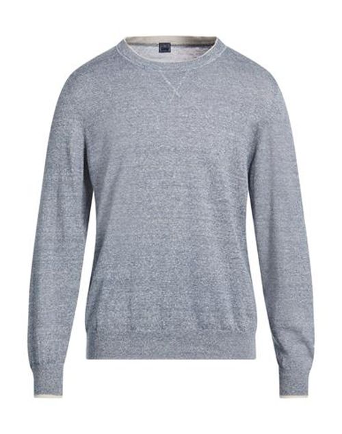 Man Sweater Slate blue Size L Linen, Cotton