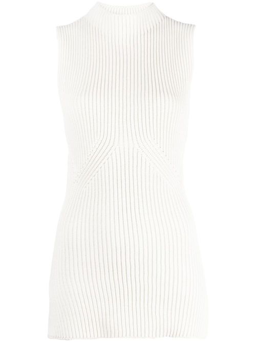 Open-back ribbed top - Neutrals