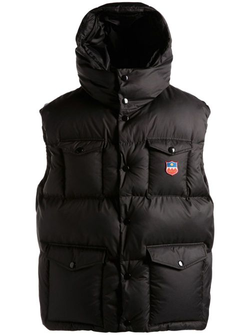 Hooded padded gilet - Black