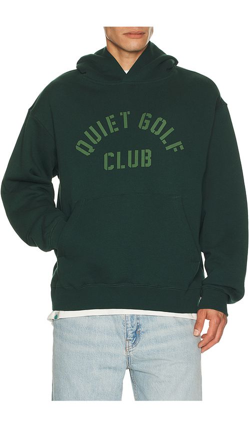 Quiet golf sudadera stencil en color verde oscuro S también en L, M, XL/1X