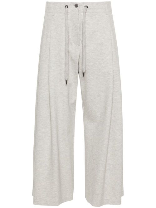 Mélange cropped trousers - Grey