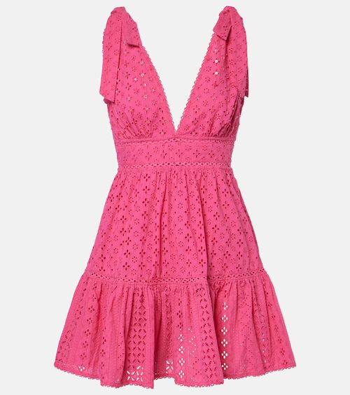 Poupette St Barth Cara broderie anglaise cotton minidress