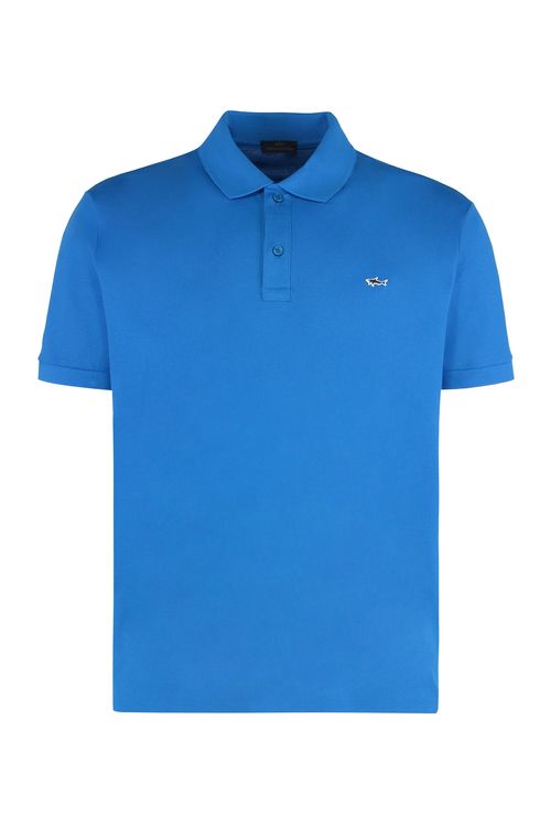Cotton Piqué Polo Shirt — Blue