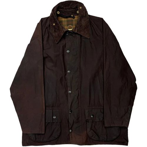 Beaufort Barbour Checked Wax Jacket - XL Brown Cotton