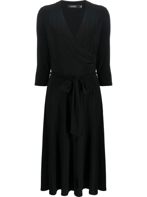 Carlyna tie-waist dress - Black