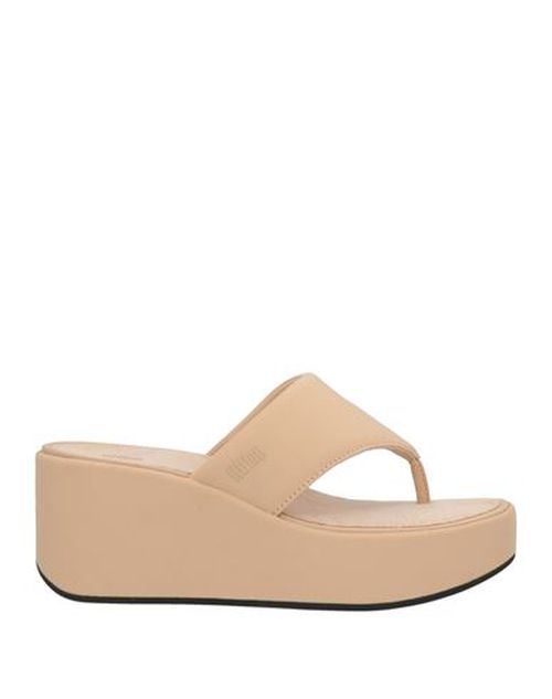 Woman Thong sandal Beige Size 6 Textile fibers