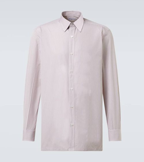 Striped cotton poplin shirt