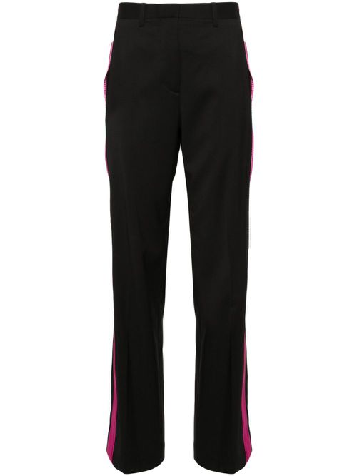 Seatbelt mid-rise tailored trousers - Black