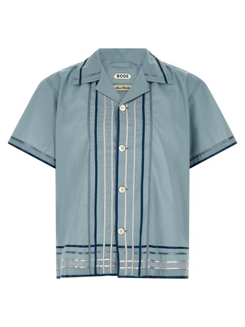 Ribbon Plaid Shirt — Blue