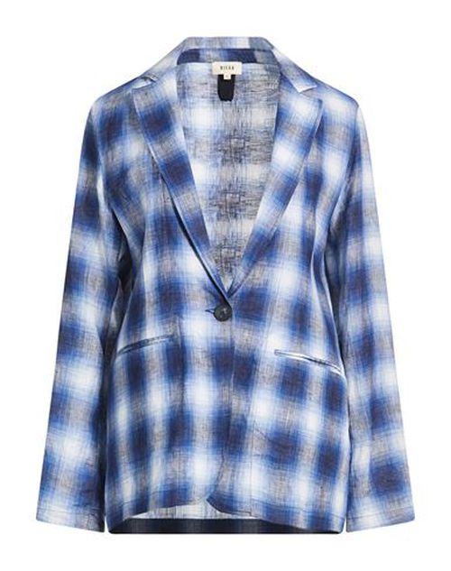 Woman Blazer Blue Size L Linen