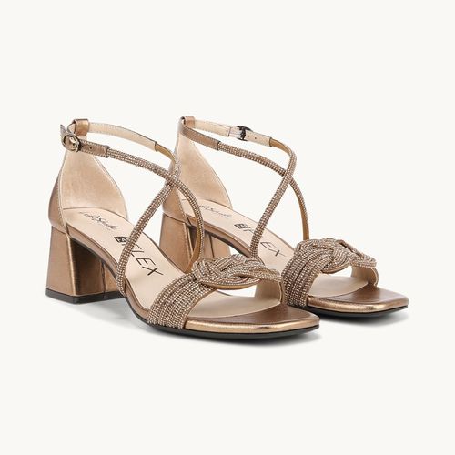 Stride Shoes Captivate Dress Sandal Bronze Faux Leather