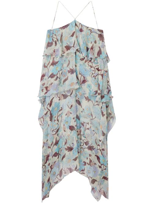 Lady Garden-print silk chiffon dress - Green