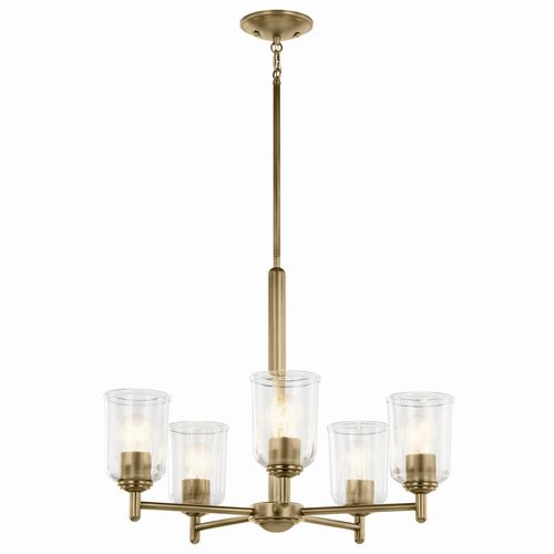 Natural Brass Chandelier from the Shailene Collection
