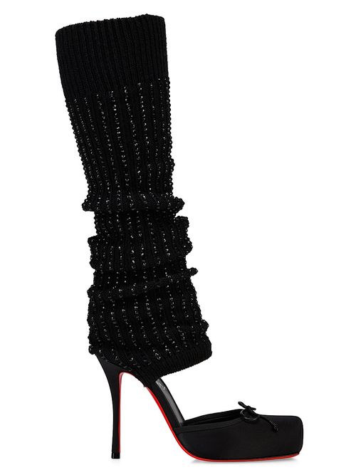 Women's Cassia Annmac 100MM Satin and Mesh Pumps - Black