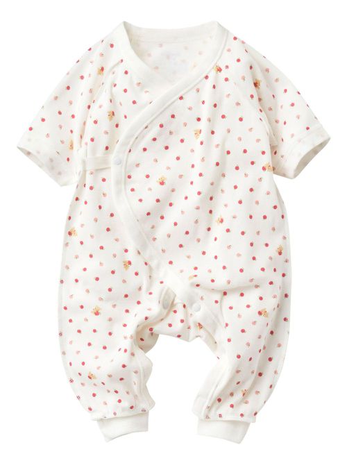 Graphic-print cotton romper - White