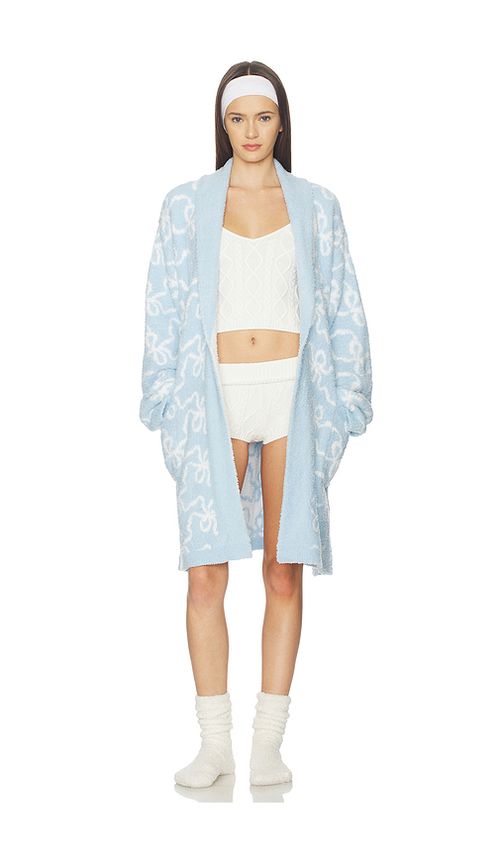 LoveShackFancy Teddy Indie Robe in Baby Blue. XS/S. Also in