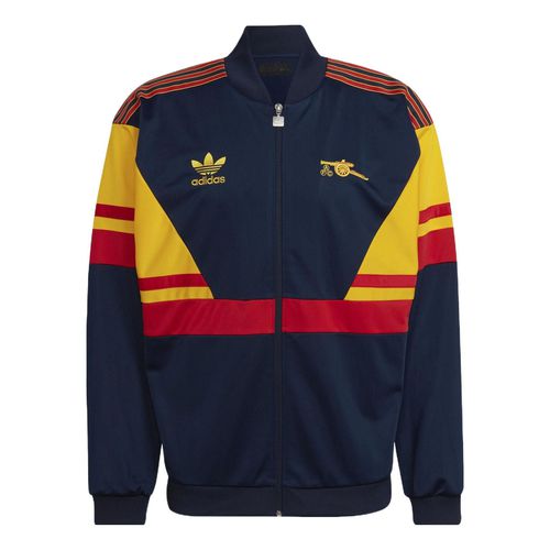 Originals Colorblock Stripe Logo Embroidered Soccer/Football Sports Jacket Arsenal Navy Blue