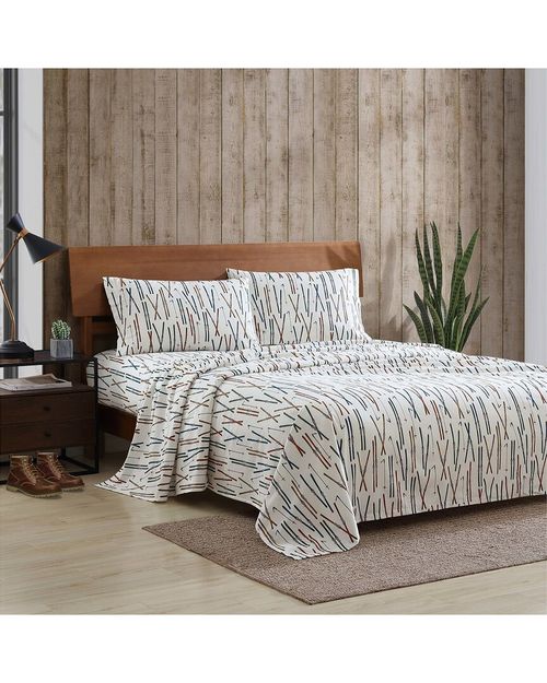 Ski Line 3pc Cotton Flannel Sheet Set