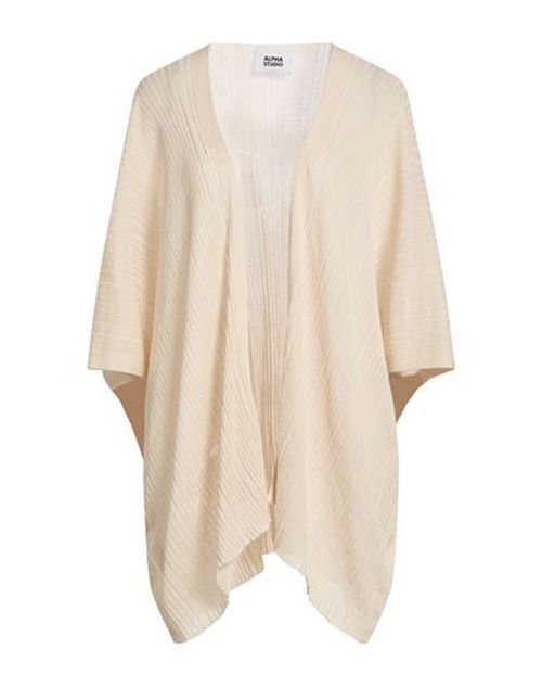Woman Cardigan Cream Size 10 Viscose, Polyester