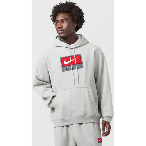 Nike Chenille Logo Solo Swoosh Hoodie, Grey