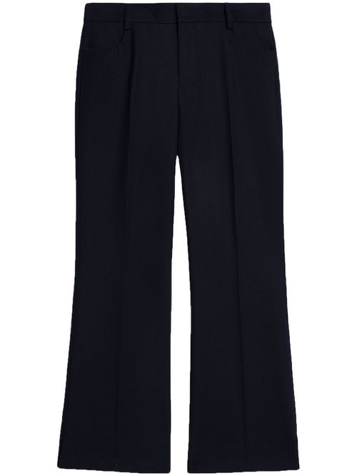 Cropped flared trousers - Black