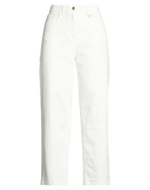 Woman Jeans Off white Size 26 Cotton, Elastane