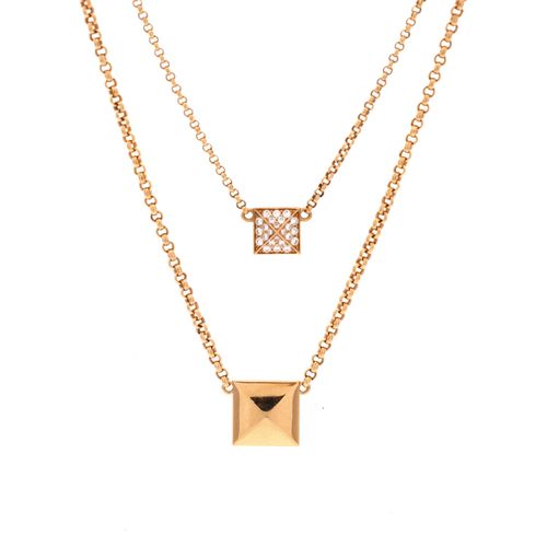 Clou d'H Double Pendant Necklace