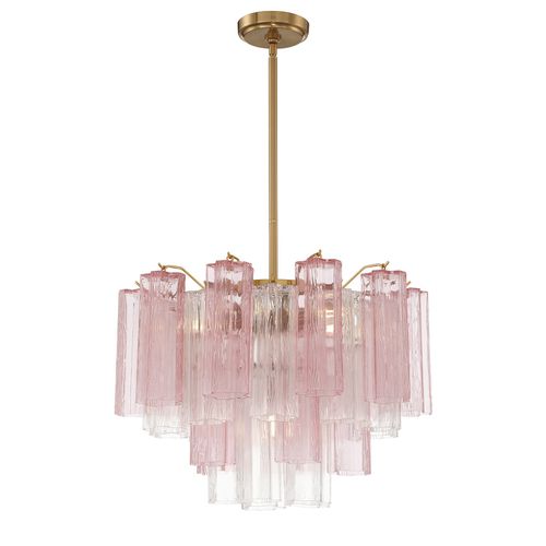 Aged Brass Chandelier from the Addis Collection