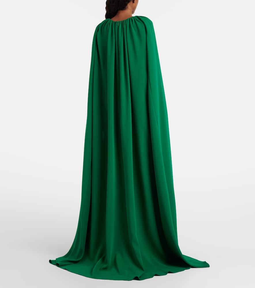 Cyclamen silk-blend georgette kaftan