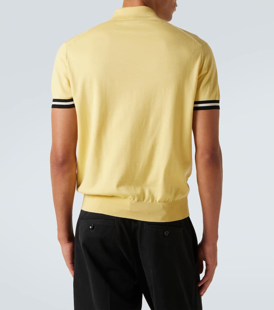 Cotton and silk polo shirt